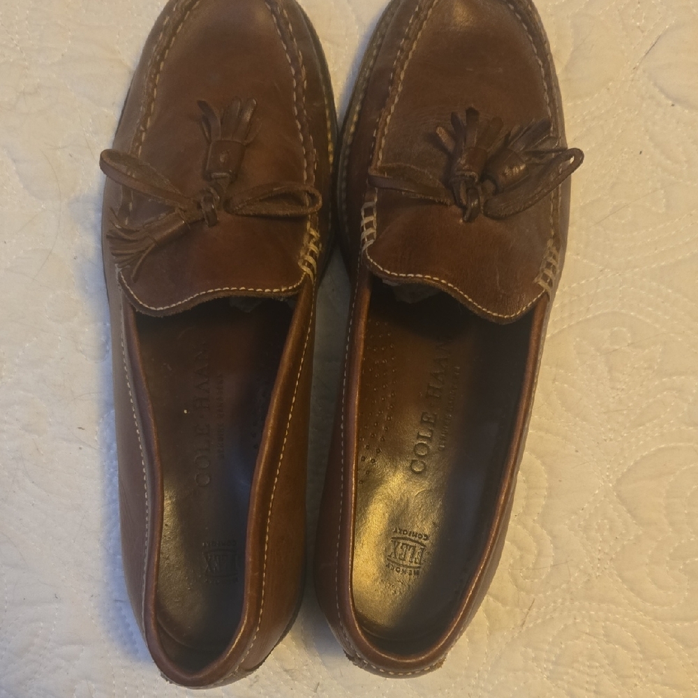 Cole Haan Women's Tan Leather Loafers